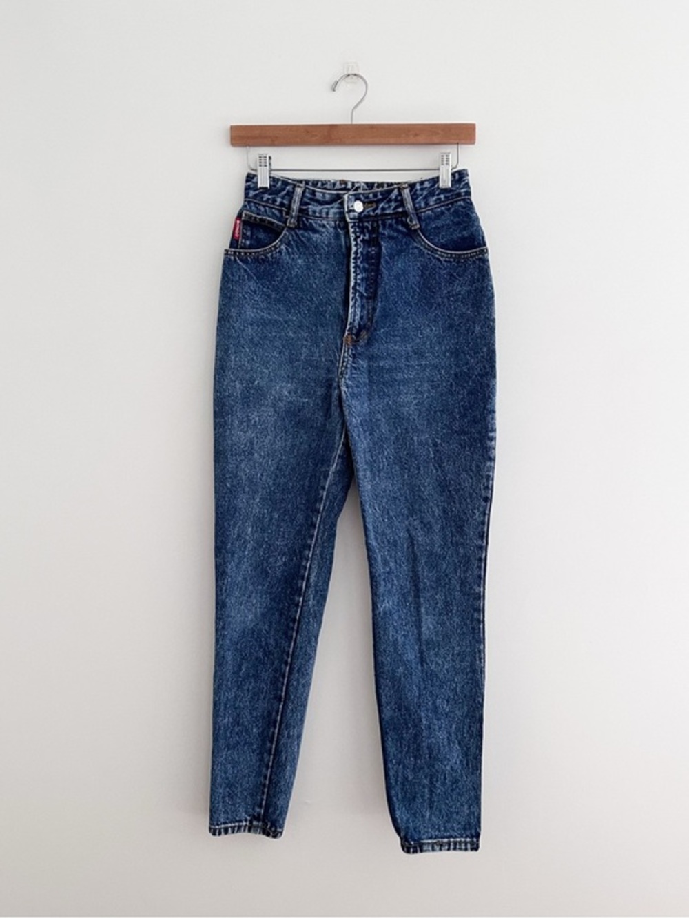 Vintage BONGO Jeans Made in USA 100% Cotton High Rise Mom Jeans 90s Tapered Leg
